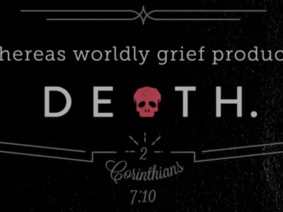 Verse of the Day: 2 Corinthians 7:10 bible church logos bible software mono weight skull verse