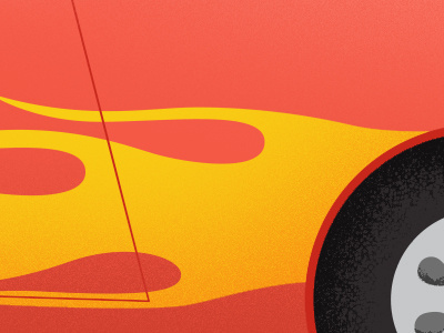 Hot Rods car flame hot rod race car red yellow