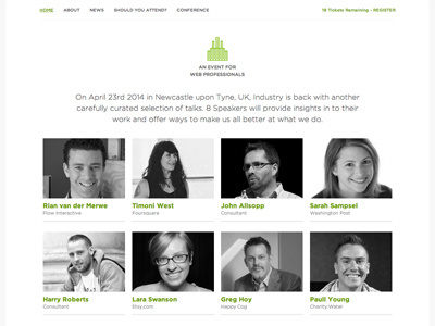 Industry Refined conference gotham industry minimal timings type web conference