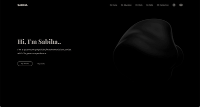 Sabiha Website 3d animation app design design interaction design landingpage product design ui ux design web design