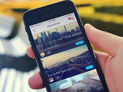 Newsfeed design ios iphone iphone app newsfeed ui user interface