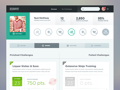 Responsive design project design dropdown flat flati ui ios7 list login menu profile sidebar ui