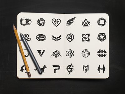 2014 Logo Sketches book branding drawing jonathan hasson logo logo designer logos sketch sketching ui ux