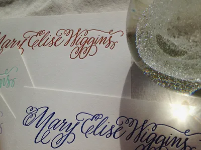 Personal Stationery client work letterpress stationery