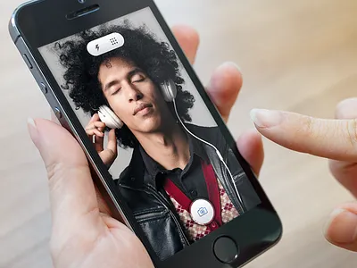 Spotter Camera app blue camera clean ios7 iphone photo ui ux