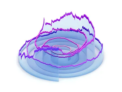 Infographic element chart data diagram flower glass infographic spiral stock