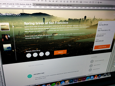 Group Profile / Dashboard activity design feed friends html5 module travel ui ux visual web