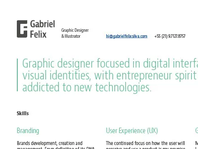 Resume | CV cv grid minimalism minimalist resume simple typography