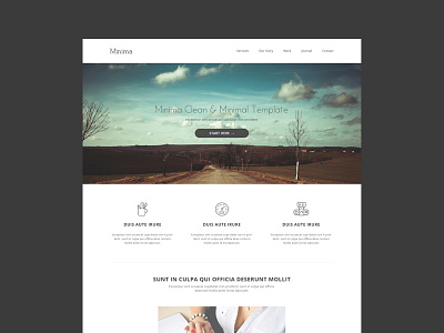 Freebie - Minima Minimalist Free HTML5 Template css3 template free html5 template freebie minimalist html5 template