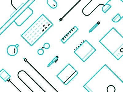 We Are The Digital Hub Article #2 computer digital glasses headphones hub illustration laptop notepad pen wacom