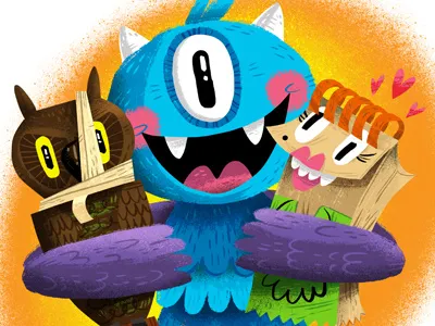 WAY TO GO WOLFIE!! chicken cramantha fan art illustration joey ellis kickstarter wolfie