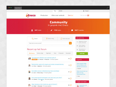 Community Overview [Dutch] community overview stream topic ui update webdesign