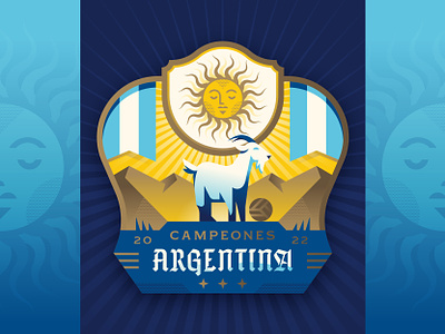 Argentina argentina badge crest football goat illustration logo soccer sun worldcup