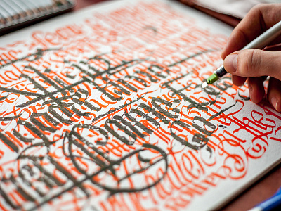 Calligraphy calligraphy font gothic hand writing handmade ink lettering pen pilot texture type typography