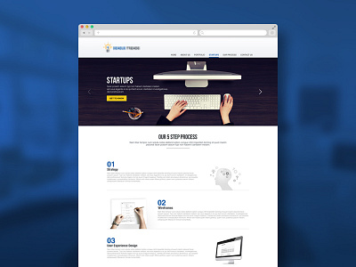 Start up Page Design about us bangalore flat history india kerala projects psd startup team ui website