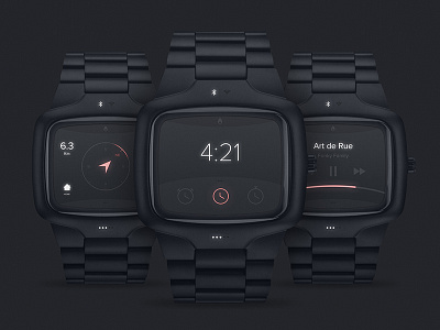 Nixon smart watch concept bespoke big interface luxury nixon player smart ui watch