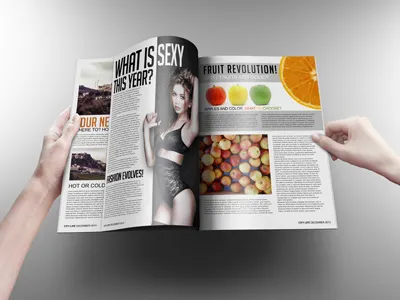 Photorealistic Magazine Mock-Up 3d a4 booklet brochure cover design magazine magazine mockup mock up mockup photo realistic photo realistic