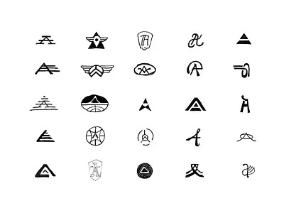 Arrive | Logo Mark Sketches a abstract arrive icon letter a logo logo mark mark