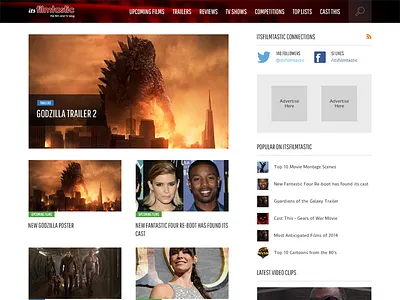 itsFilmtastic re-design blog films layout movies tv ui