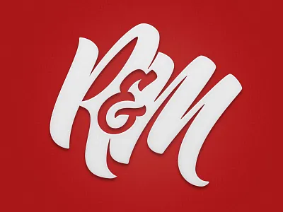 R&M Monogram branding brush pen calligraphy lettering logotype monogram scripts type typography