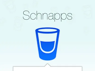 Schnapps App Icon app glass glyph gradient icon iconography mac mac osx menu menu bar pictogram shot