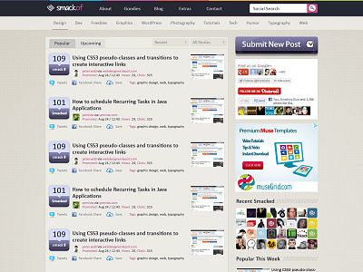 SmackOf Social Bookmarking Responsive Website creativity design social bookmarking social bookmarking design web design web layout website website design website template wordpress theme