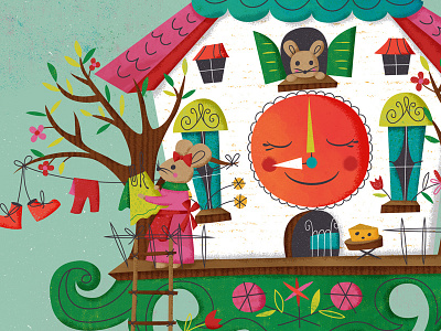 Cuckoo clock cuckoo clocks illustration mice
