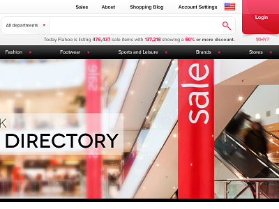 Design for Flahoo.com commercial design interface shopping user webdesign