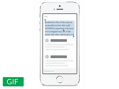 Medium mobile comments ios kyle frost medium mobile origami prototype quartz