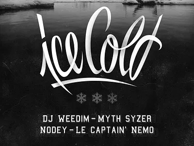 Ice Cold cold flyer ice lettering