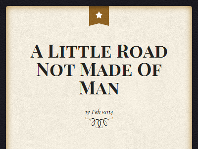 Stories Post Header article blog blogging heading texture theme typography vintage web