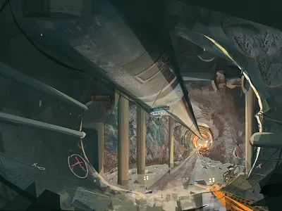 Tunnels concept art digital