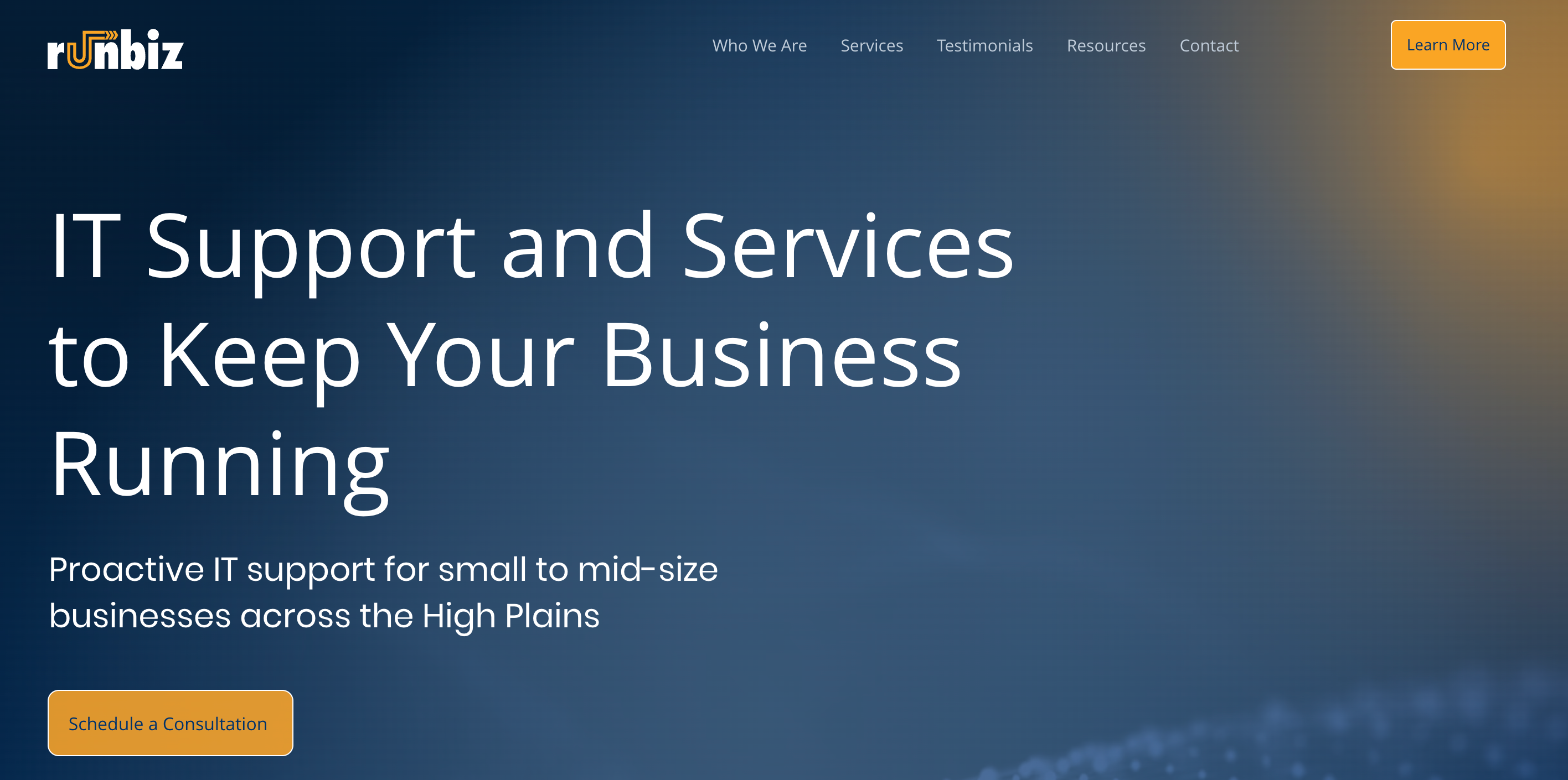 runbiz Managed IT Website ui