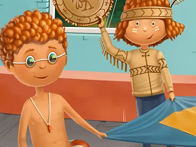 Illustrations for «Aristos» character illustration