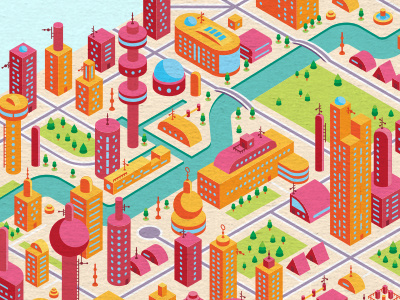 Location illustration isometric