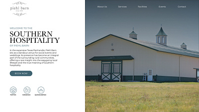 Piehl Barn Event Website design ui ux