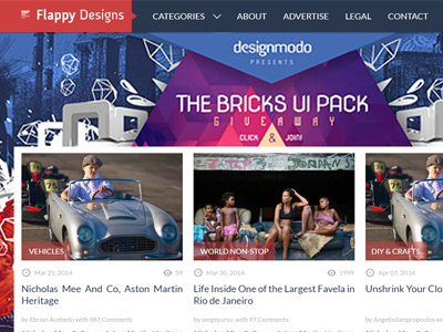 Flappy Design - Social Share WordPress Theme creativity design logo design social bookmarking social share template web design web layout website website design website template wordpress theme