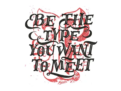 Be the type you want to meet custom engrave handmade lettering letters stamp typography
