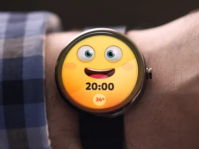 Android Wear Weather App android app character clock concept interface moto360 motorola toon ui watch wear