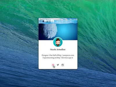 Yet Another Profile Card apple card free freebie mac minimal osx sketch ui ux widget
