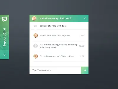 Chat Widget chat clean green ios message ui widget