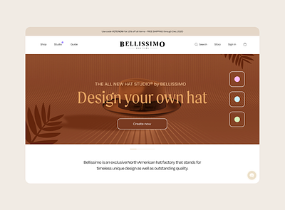 Bellissimo eCommerce Website design minimal ui web