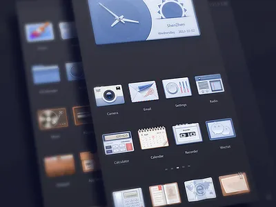 Rectangle - Icon theme calculator calendar camera china contact email geeco icon notepad setting theme ui