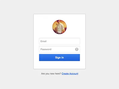 Simple Sign In button form input sketch ui