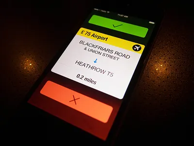 Airport Job Offer app hailo interface ios iphone mobile sketchapp ui user
