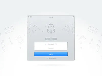 Sign In (PSD) app download free freebie gui login mavericks osx psd psddd sign in yosemite
