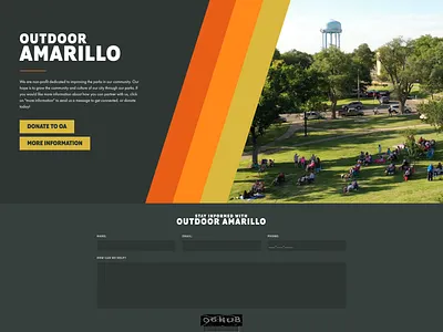 Outdoor Amarillo Website Landing Page ui ux web design