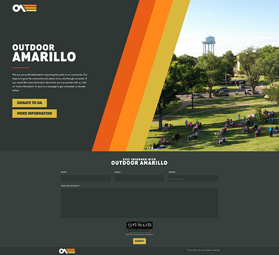 Outdoor Amarillo Website Landing Page ui ux web design