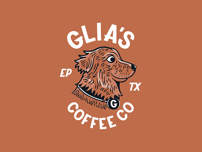 Glia's Coffee Co. animal badgedesign brand identity branding cafe coffee dog food truck fur graphic design identity illustration illustrator logo merch pet texas typography vector