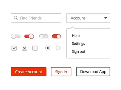 Orange UI Kit button input orange ui ui kit